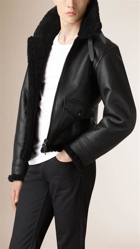 burberry shearling mens